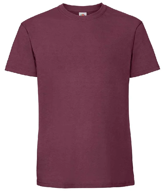 Fruit of the Loom Iconic 195 Premium T-Shirt | Burgundy Elegant Men's Cashmere