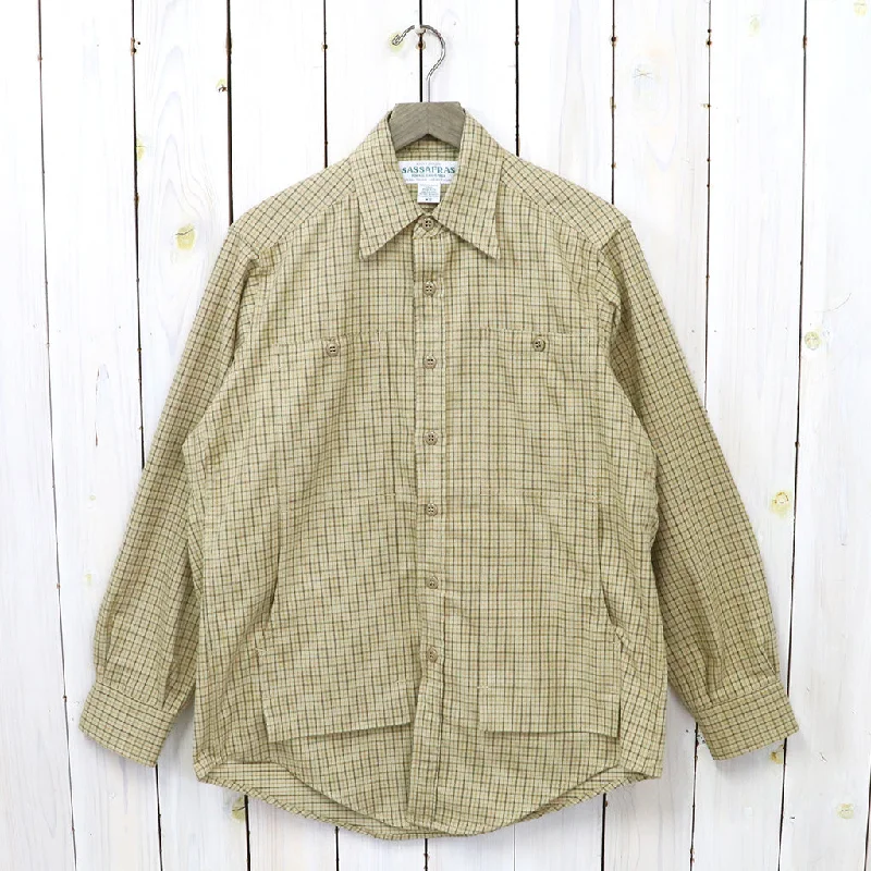 SASSAFRAS『FEEL SUN HALF(CHECK FLANNEL)』(BEIGE) Cozy Men's Winter