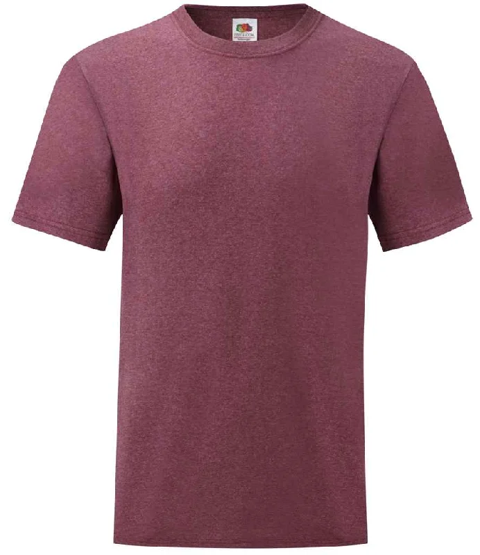 Fruit of the Loom Value T-Shirt | Heather Burgundy Casual Men's Japanese 