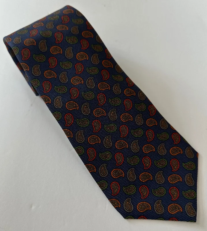 R. Hanauer Tie - Navy Alexander Pine Artistic Men's Hand