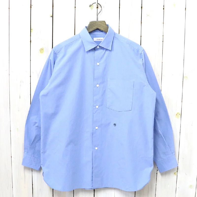 nanamica『Regular Collar Wind Shirt』(Sax) Masculine Men's 