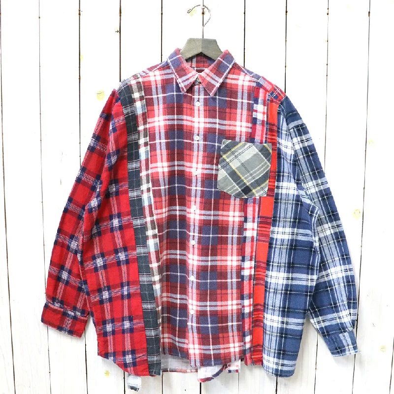 Rebuild by Needles『Flannel Shirt->7 Cuts Wide Shirt』(Assorted-A) Athletic Men's Compression