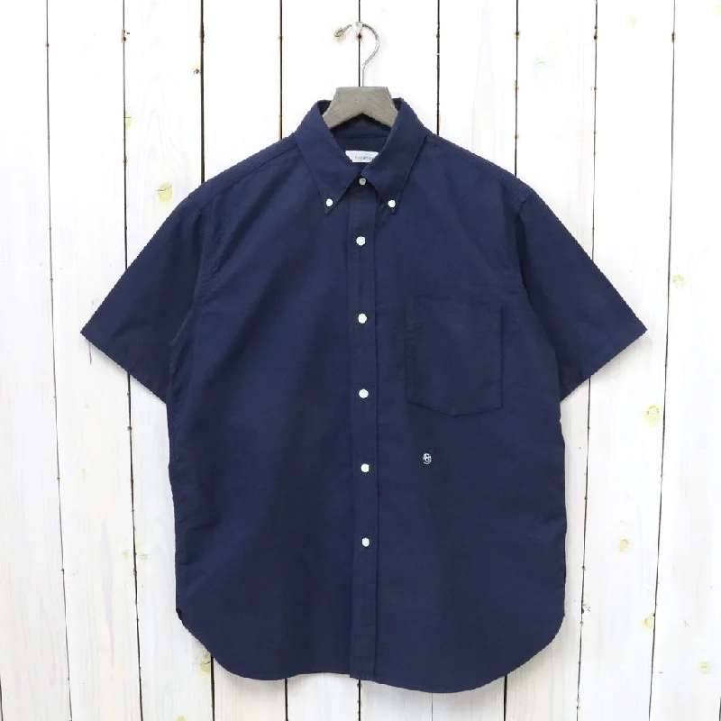 nanamica『Button Down Wind S/S Shirt』(Dark Navy) Elegant Men's Formal 