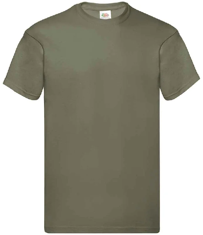 Fruit of the Loom Original T-Shirt | Classic Olive Sporty Men's Athleisure 