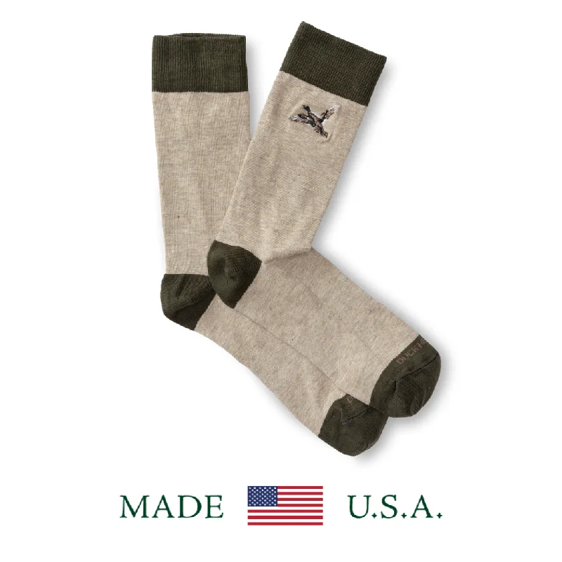 Duck Head Embroidered Mallard Sock (2 Colors) Minimalist Men's Casual 