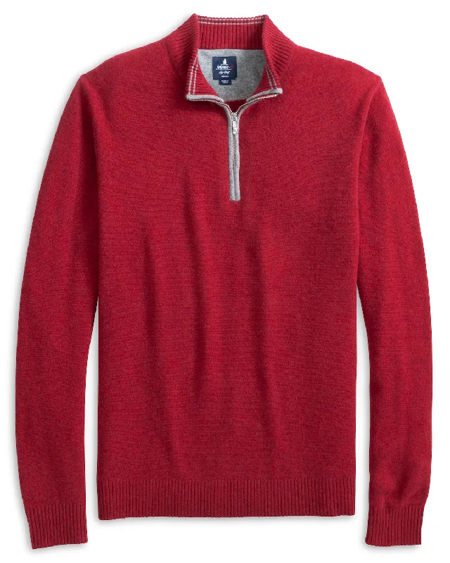 Johnnie O Mayfair Quarter Zip Elegant Men's Cashmere