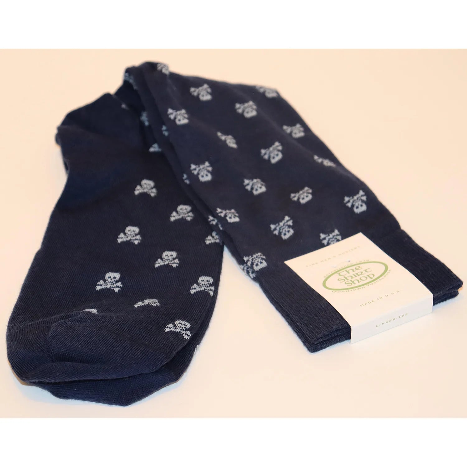 The Shirt Shop Dress Socks - Skulls & Crossbones Luxurious Men's High