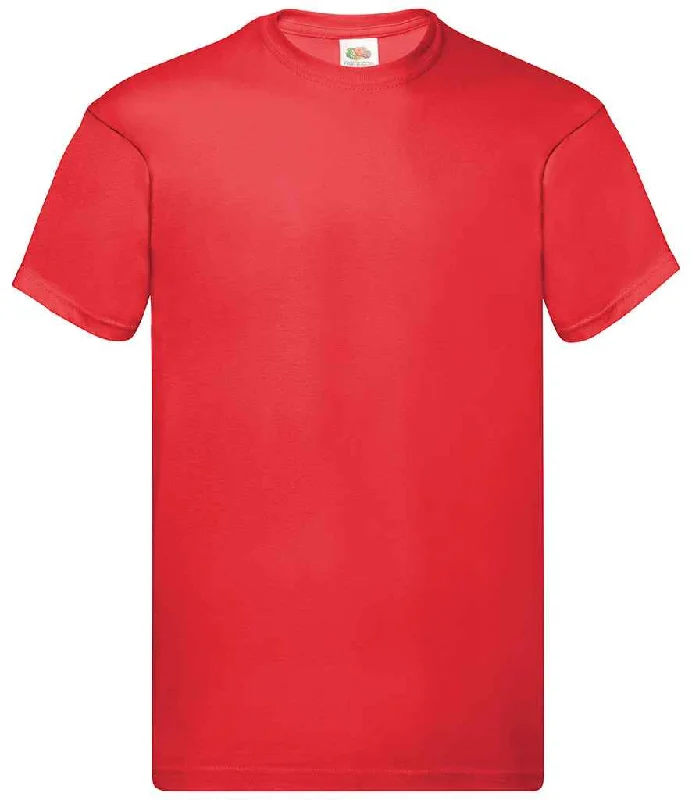 Fruit of the Loom Original T-Shirt | Red Rugged Men's Outdoor 