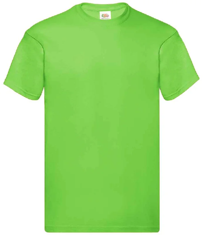 Fruit of the Loom Original T-Shirt | Lime Green Edgy Men's Punk