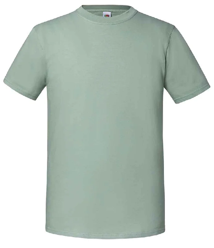 Fruit of the Loom Iconic 195 Premium T-Shirt | Sage Trendy Men's Scandinavian