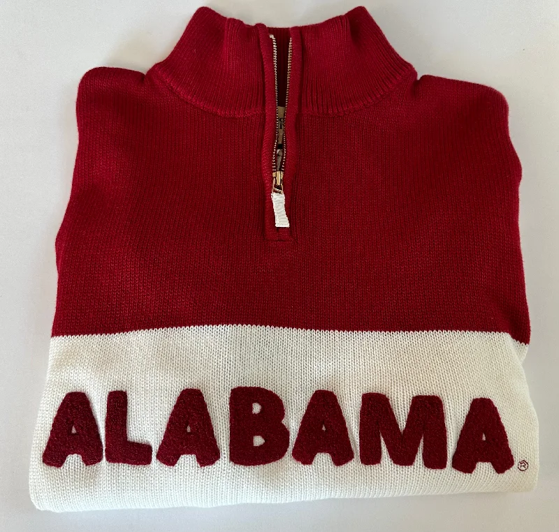 Ellsworth & Ivey Alabama Quarter Zip Sweater Laid