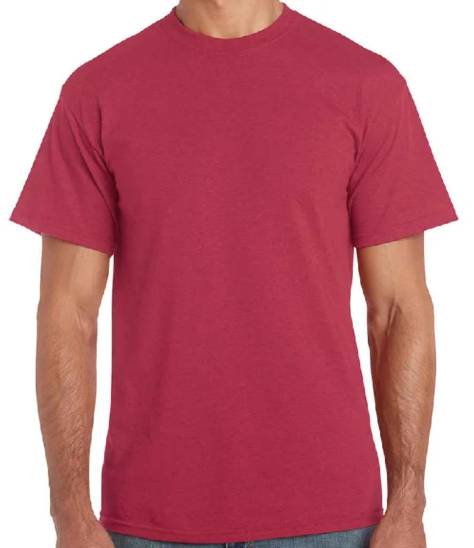 Gildan Heavy Cotton™ T-Shirt | Antique Cherry Red Laid