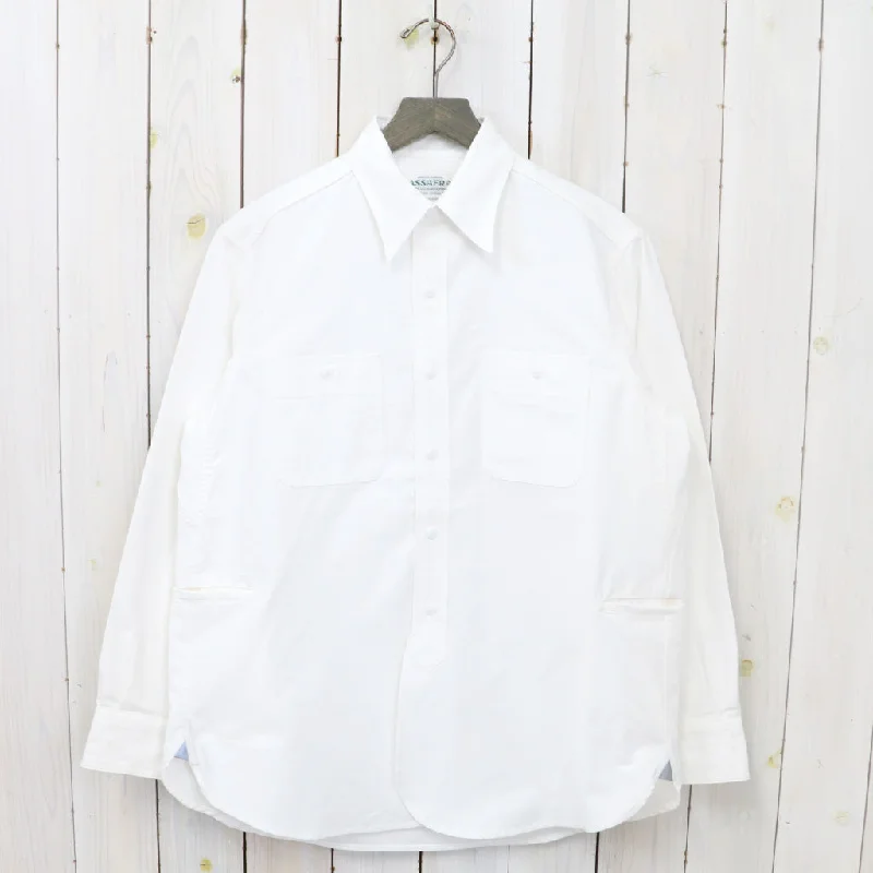 SASSAFRAS『GARDENING AT NIGHT SHIRT(MILITARY MOLESKIN)』(WHITE) Bohemian Men's Free