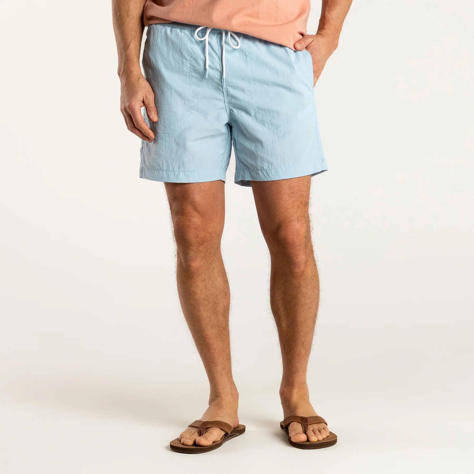 Duck Head 6" Mallard Swim Short - Sky Blue Organic