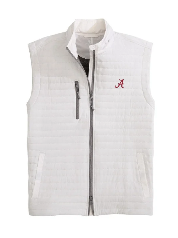 Johnnie-O White Crosswind Vest (Script A) Bold Men's Statement