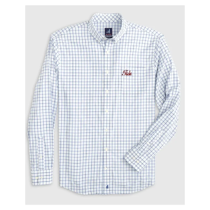 Johnnie-O Signor Button Up Shirt (Tide Script) Sporty Men's Tennis