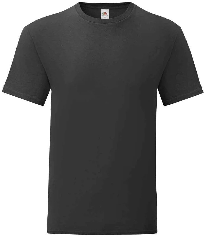 Fruit of the Loom Iconic 150 T-Shirt | Black Sporty Men's Tennis