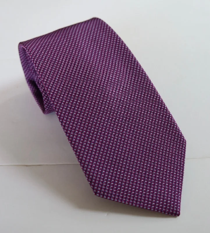 David Donahue Tie - Berry Plaid Relaxed Men's Australian 