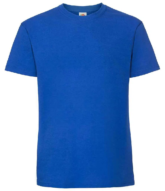 Fruit of the Loom Iconic 195 Premium T-Shirt | Royal Blue Traditional Men's Country