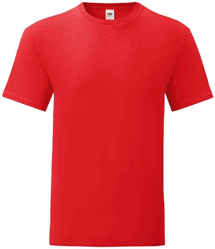 Fruit of the Loom Iconic 150 T-Shirt | Red Polished Men's Silk