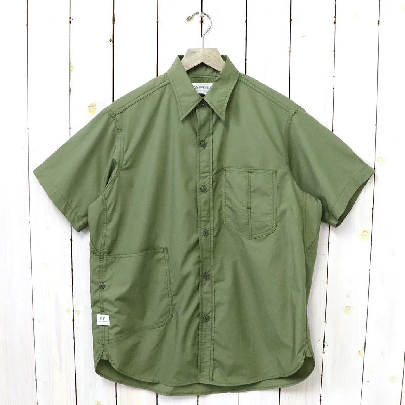 SASSAFRAS『DIGGIN SHIRT 1/2(SUPIMA TYPEWRITER)』(OLIVE) Tough Men's Tactical