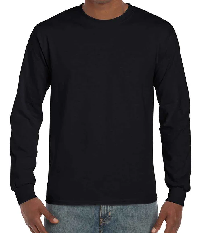 Gildan Hammer Heavyweight Long Sleeve T-Shirt | Black Trendy Men's Bucket