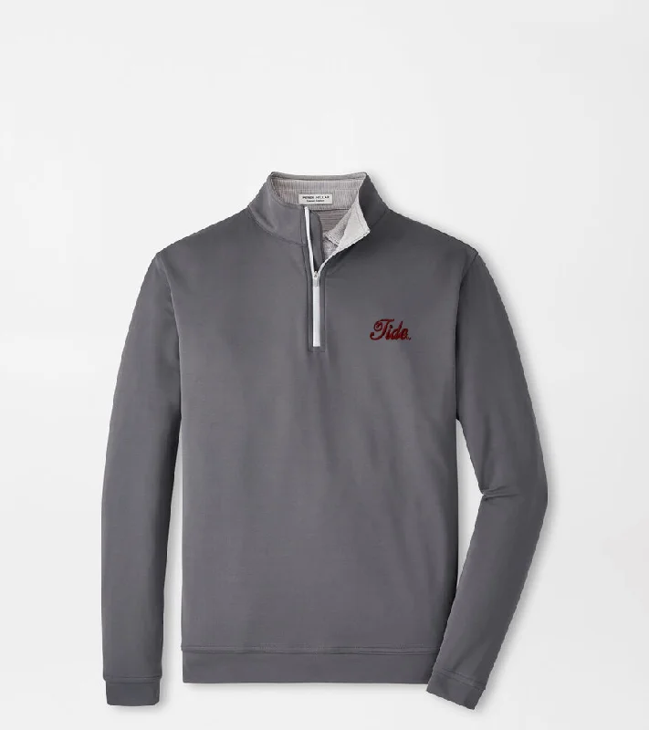 Peter Millar Iron Solid Perth Quarter Zip (Tide Script) Artistic Men's Hand