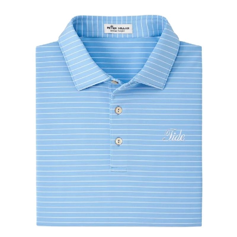 Peter Millar Cottage Blue Crafty Polo (Tide Script) Dynamic Men's High