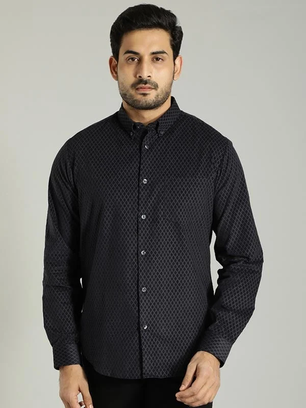 Men Solid Full Sleeve Cotton Shirt Relaxed Men's Australian 