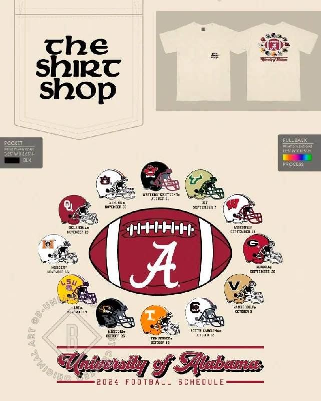 The Shirt Shop Alabama 2024 Football Schedule T-Shirt Streetwear Style