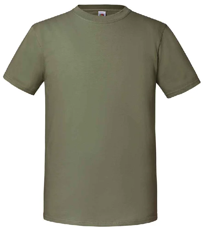 Fruit of the Loom Iconic 195 Premium T-Shirt | Classic Olive Sophisticated Men's French