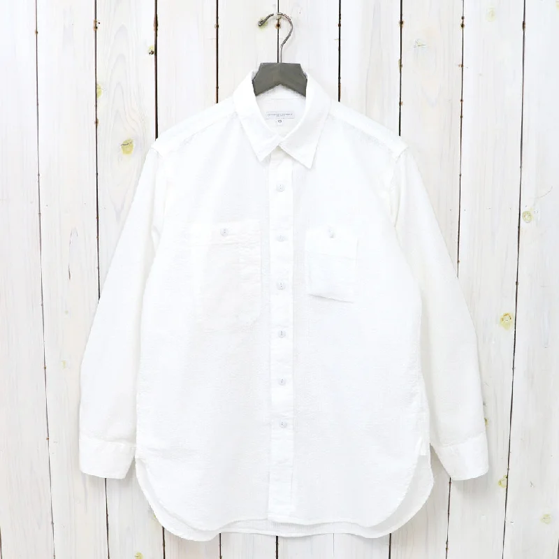 【SALE50%OFF】ENGINEERED GARMENTS『Work Shirt-Tone&Tone Seersucker』(White) Hip Men's Urban