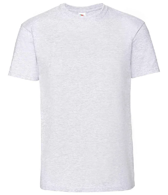 Fruit of the Loom Iconic 195 Premium T-Shirt | Ash Sporty Men's Athleisure 