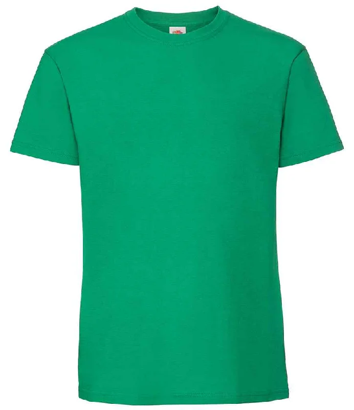 Fruit of the Loom Iconic 195 Premium T-Shirt | Kelly Green Casual Men's Japanese 