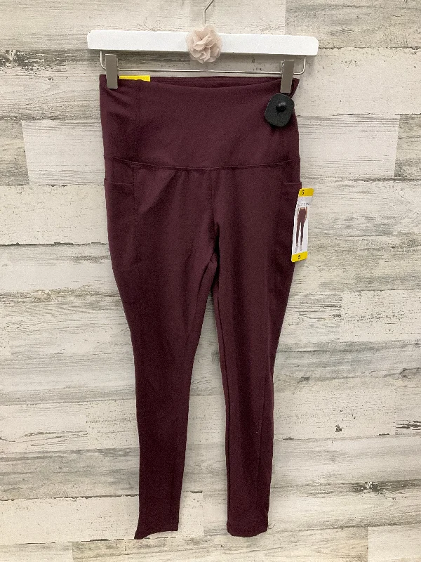 Athletic Leggings By Danskin In Maroon, Size: S Monochromatic All