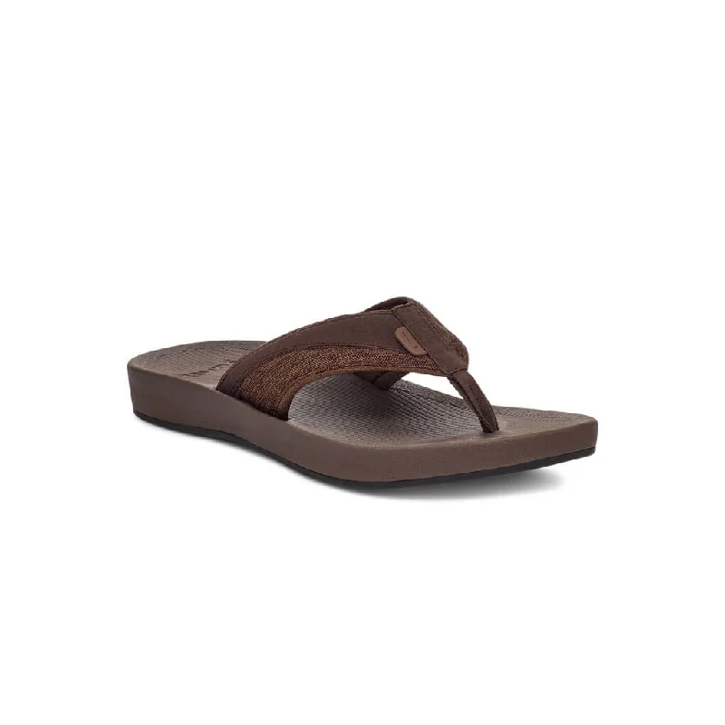 Sanuk Mens Cosmic Seas Mesh Sandals - Brown Street