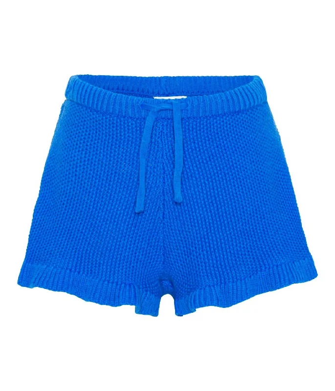 Girl's Aline Short In Retro Blue Refined Men's Velvet