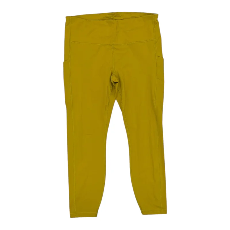 Athletic Leggings Capris By Athleta In Yellow, Size:L Artistic Men's Hand