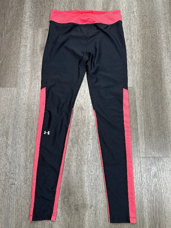 Athletic Leggings By Under Armour In Black & Orange, Size: M Unique Men's Upcycled