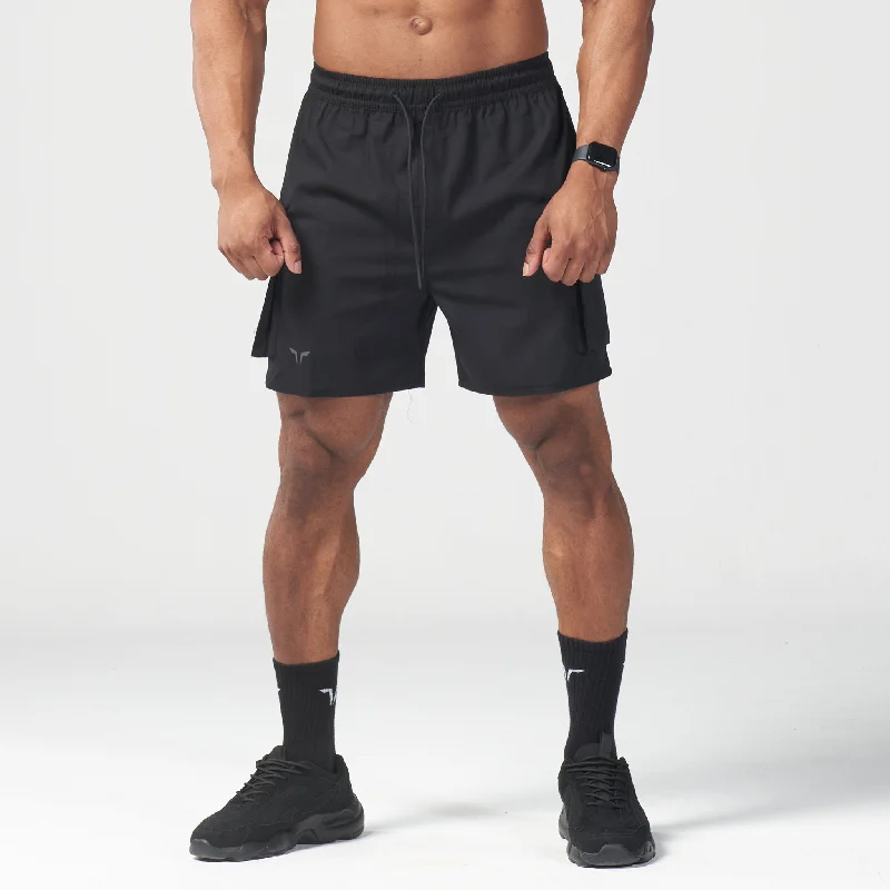 Code Urban Cargo Shorts - Black Laid