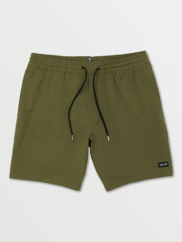 Stones Hybrid Elastic Waist Shorts - Military Classic Men's Pin