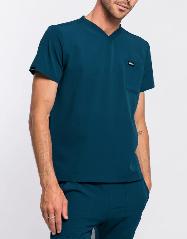 Essential V Neck Scrub Top - Gibraltar Blue Cool Men's Skate