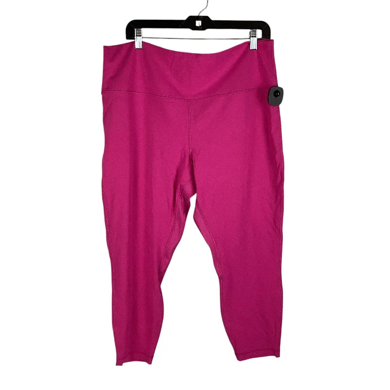 Athletic Leggings By Lululemon In Pink, Size: 20 Gym