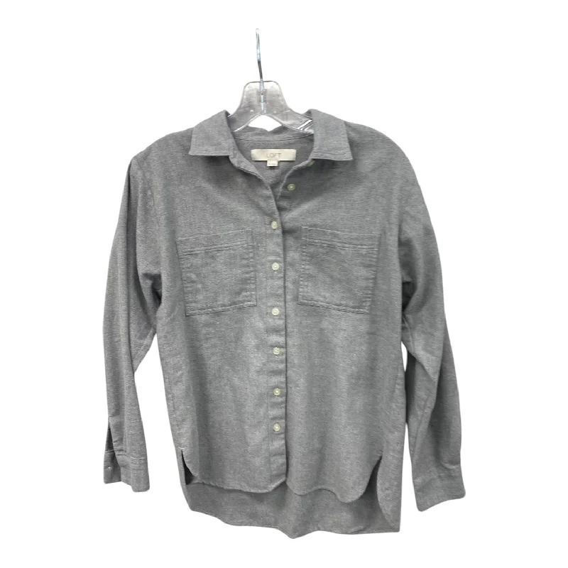 Top Ls By Loft In Grey, Size:Xs Traditional Men's Wool