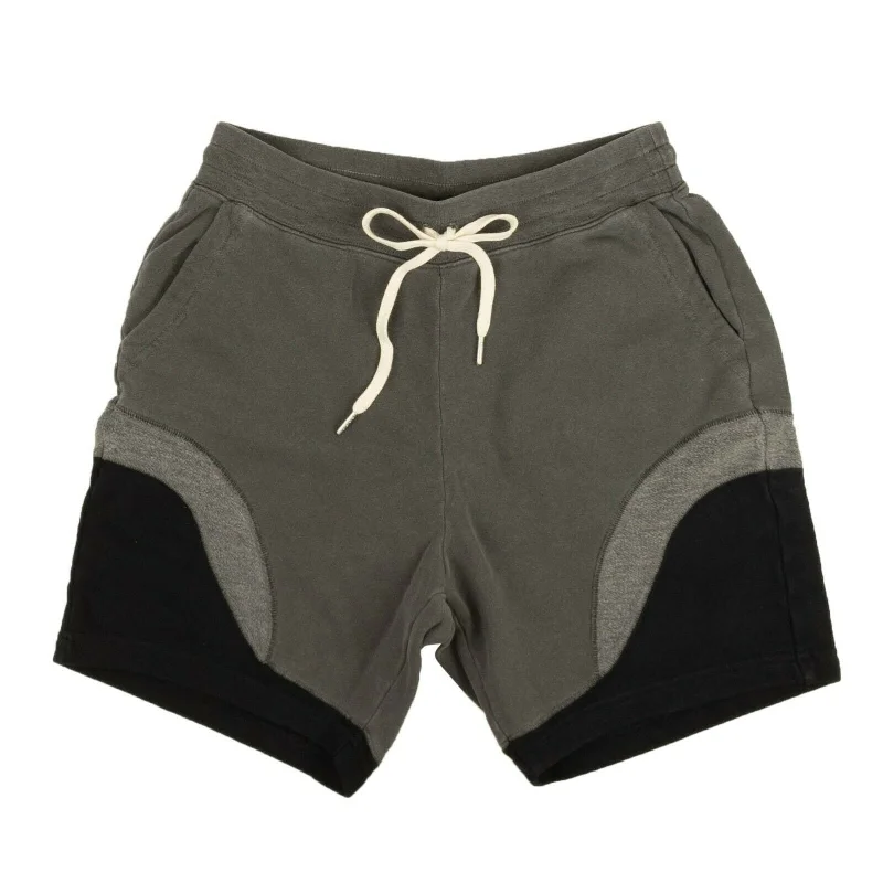 John Elliott Loose Stitch Shorts - Washed Black/Gray Gym