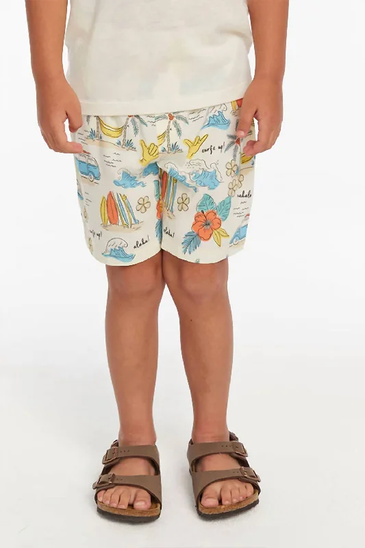 Surfs Up Welt Pocket Short In Coconut Milk Artistic Men's Hand