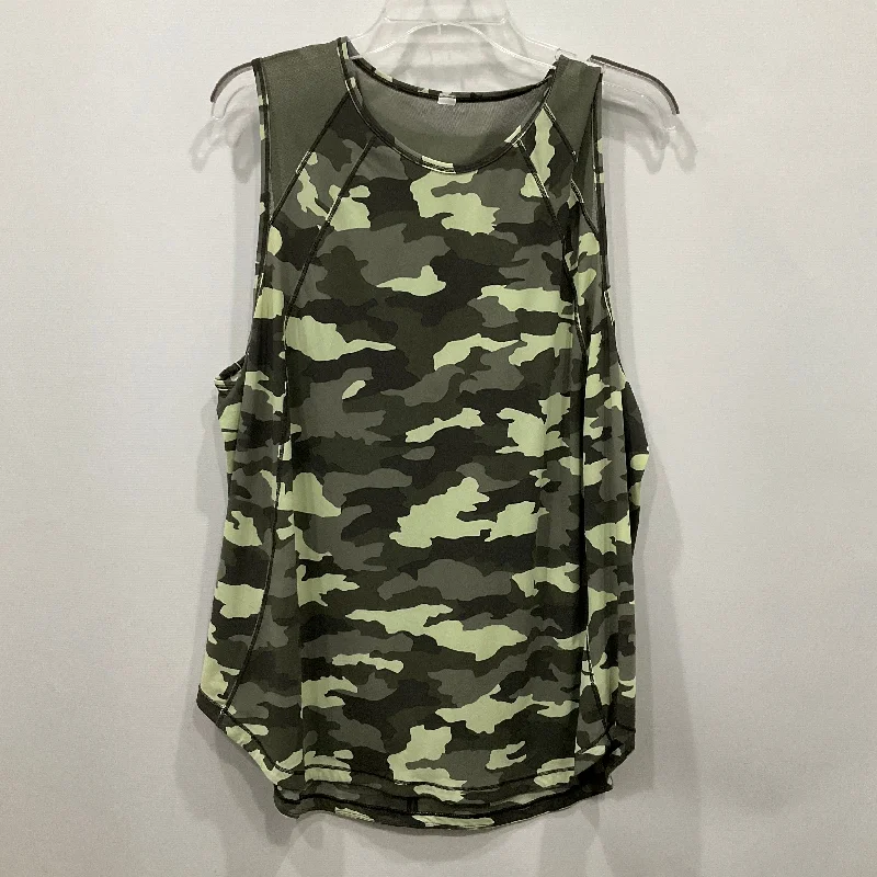 Athletic Tank Top By Lululemon In Camouflage Print, Size: 12 Traditional Men's Country