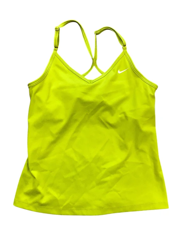 Athletic Tank Top By Nike Apparel In Chartreuse, Size: Xs Polished Men's Silk