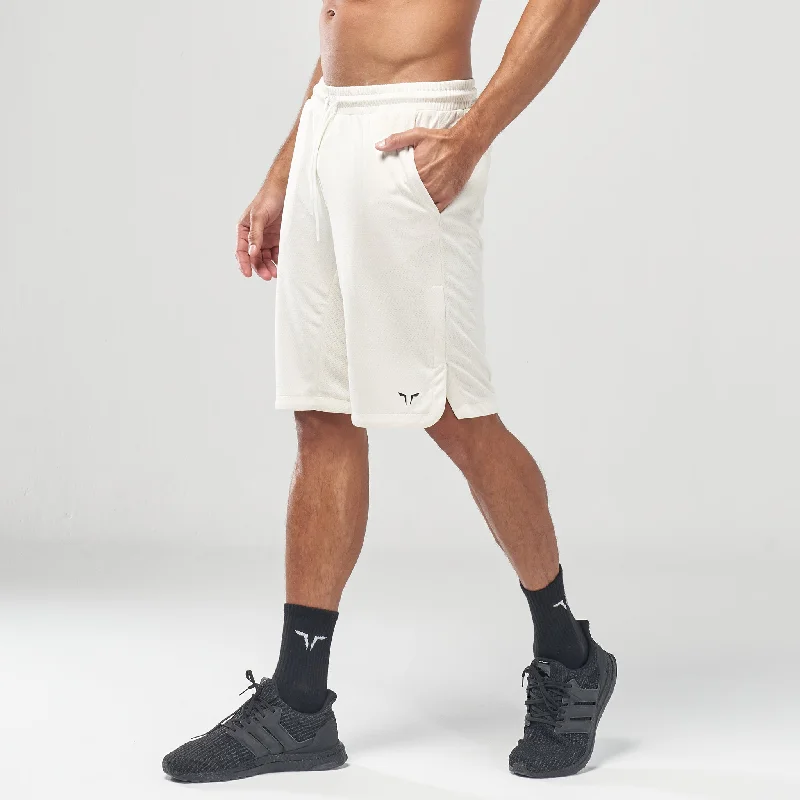 Code Basketball Shorts - White Smoke Streetwear Style