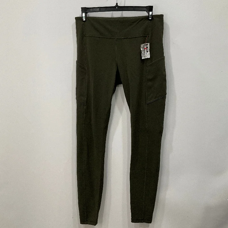 Athletic Leggings By Lululemon In Green, Size: 8 Sleek Men's Metallic